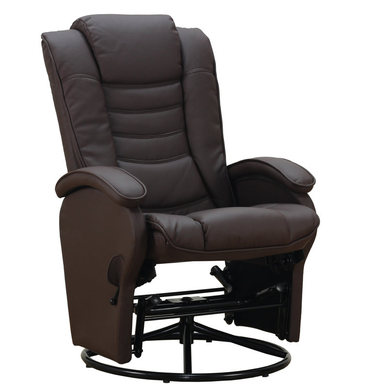 Latitude Run® Freia Swivel Reclining Rocking Chair with Ottoman